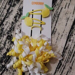 Gymboree Citrus & Sunshine Hair Snap Clips 1 curly ponytail Size 3 4 5 6 7 NWT
